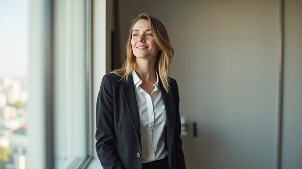 Donna che pratica esercizi di fiducia in sé